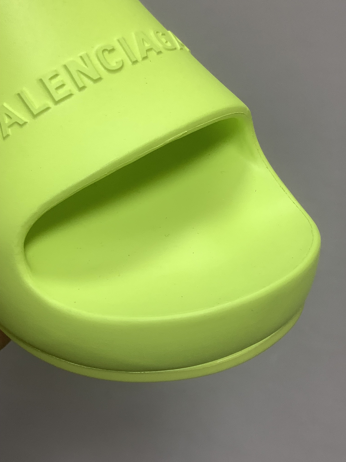 Balenciaga Pool Slide Sandal Green Neon For Women TemafesUS